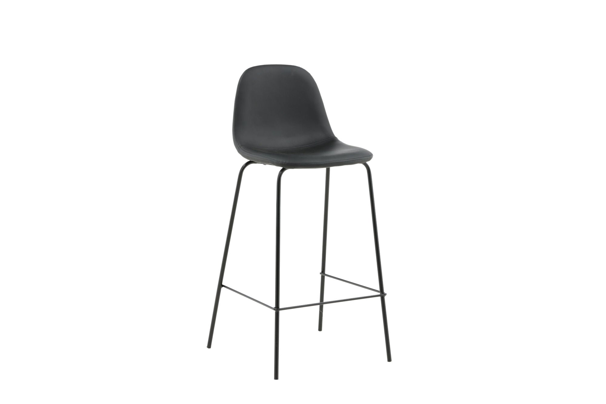 Venture Home Polar Bar stol 2-pack - Black / Black PU