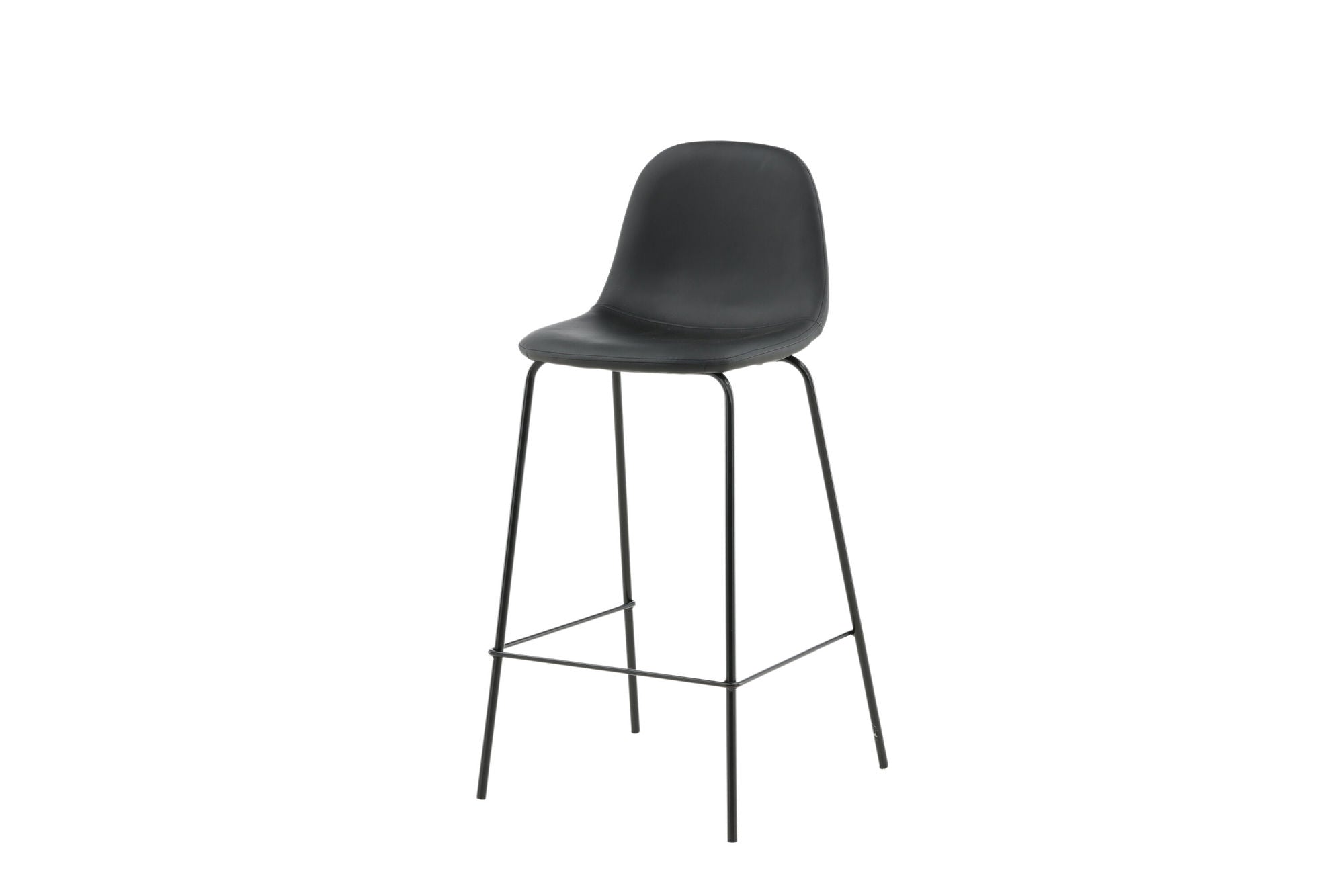 Venture Home Polar Bar stol 2-pack - Black / Black PU