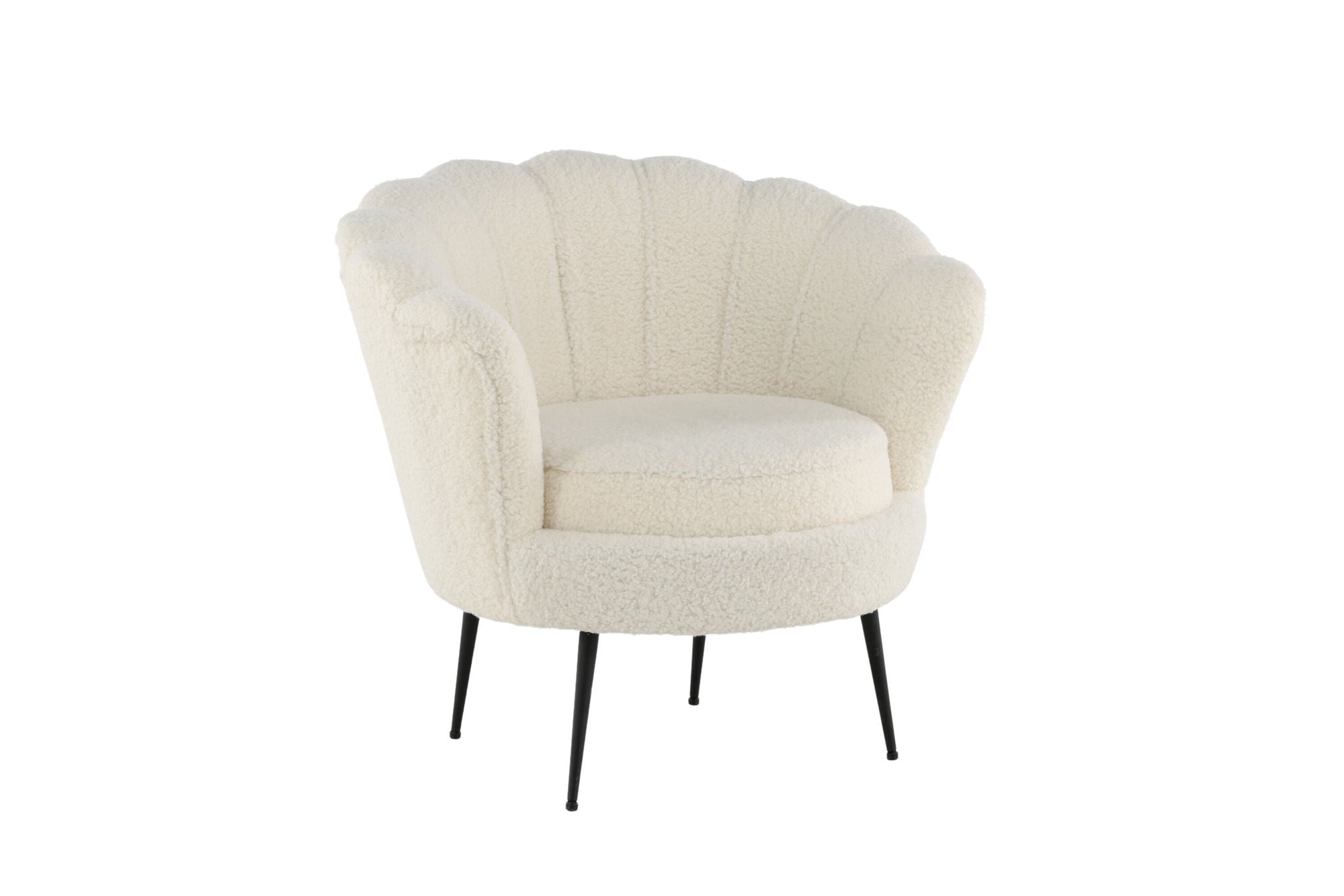 Venture Home Calais Single Sofa - Black / White Teddy
