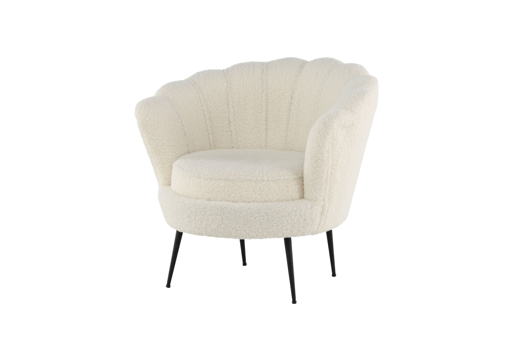 Venture Home Calais Single Sofa - Black / White Teddy