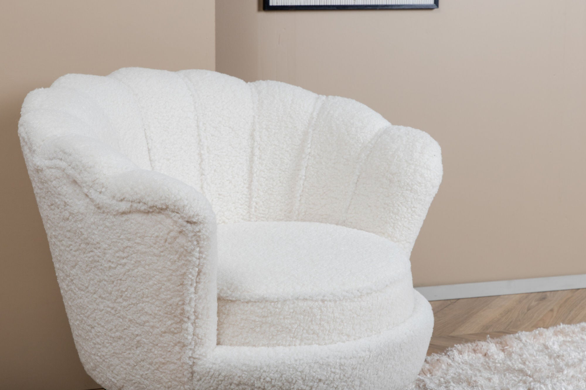 Venture Home Calais Single Sofa - Black / White Teddy