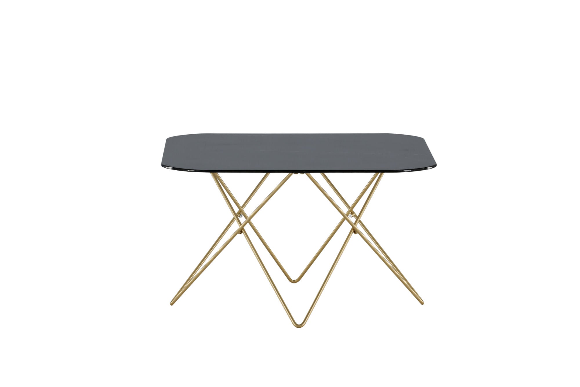 Venture Home Tristar Sofa bord - Brushed Brass / Black glass Marble