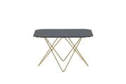 Venture Home Tristar Sofa bord - Brushed Brass / Black glass Marble
