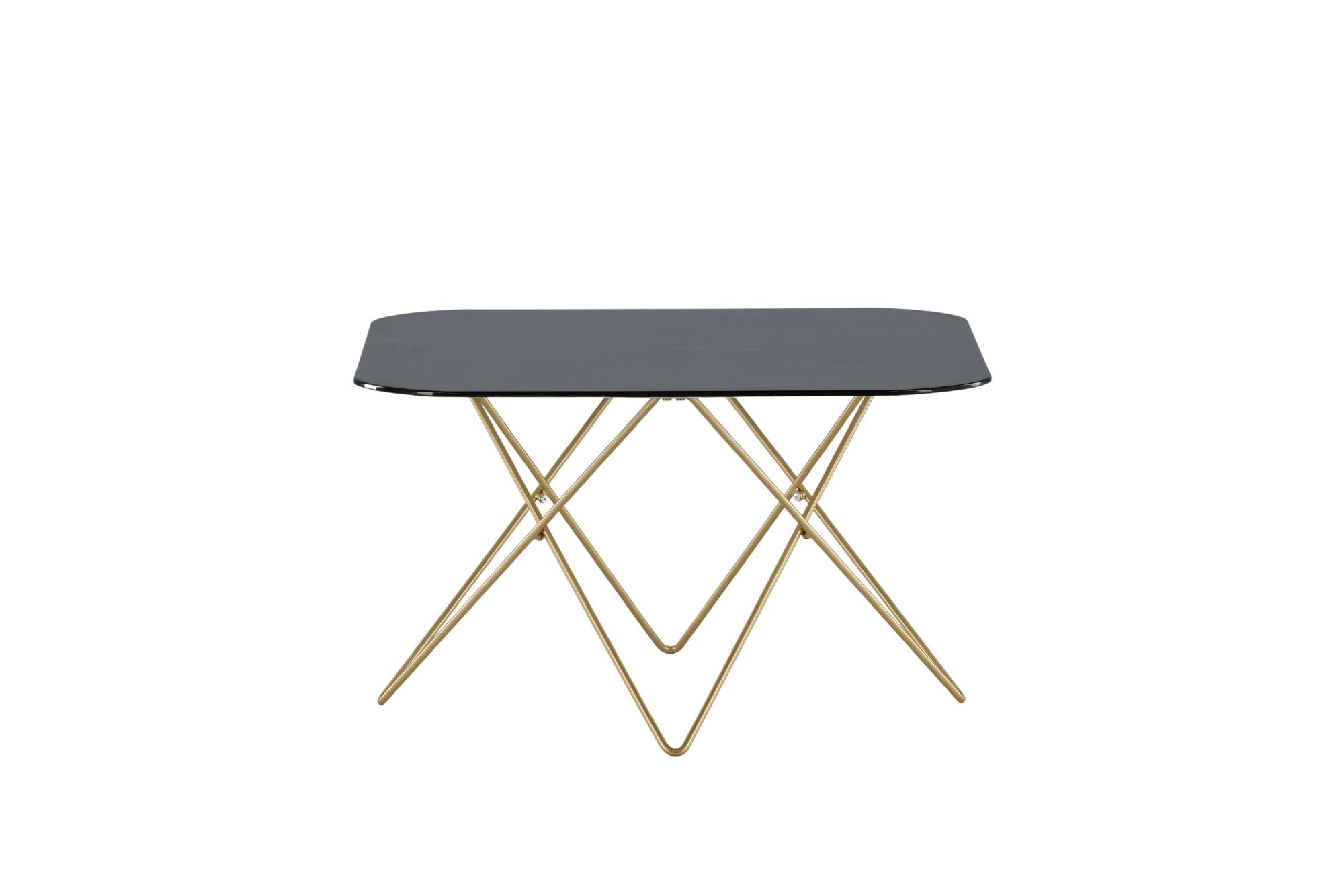 Venture Home Tristar Sofa bord - Brushed Brass / Black glass Marble