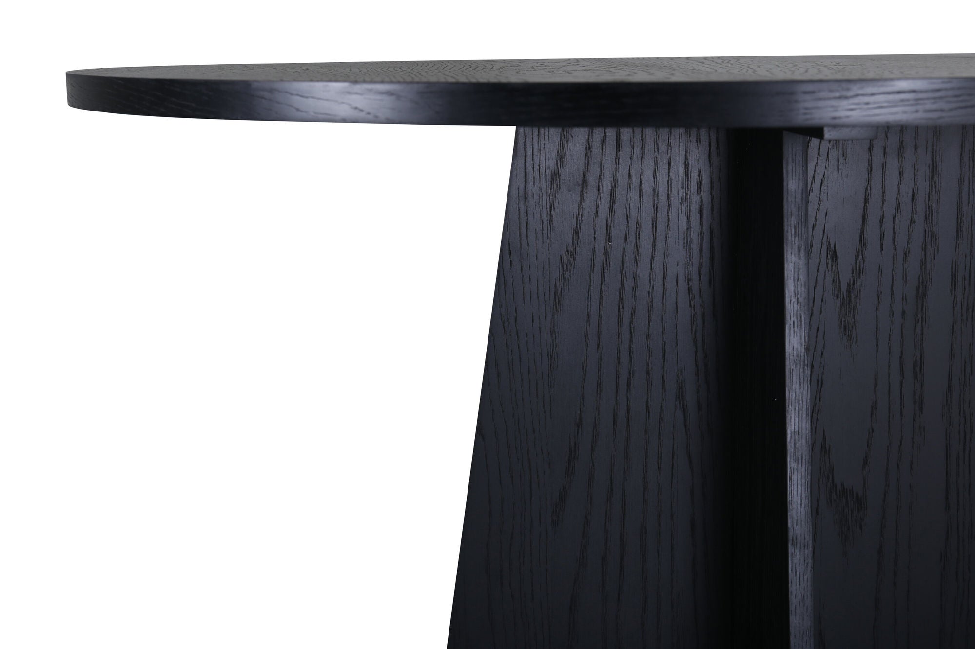 Venture Home Bootcut rund spisebord - Black / Black Fanéer