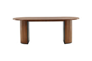 Venture Home Bianca Oval spisebord - Walnut / Walnut Veneer