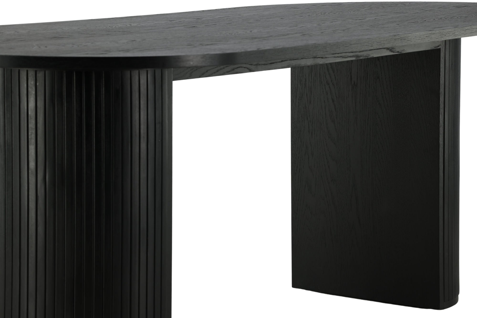 Venture Home Bianca Oval spisebord - Black / Black Veneer