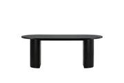 Venture Home Bianca Oval spisebord - Black / Black Veneer