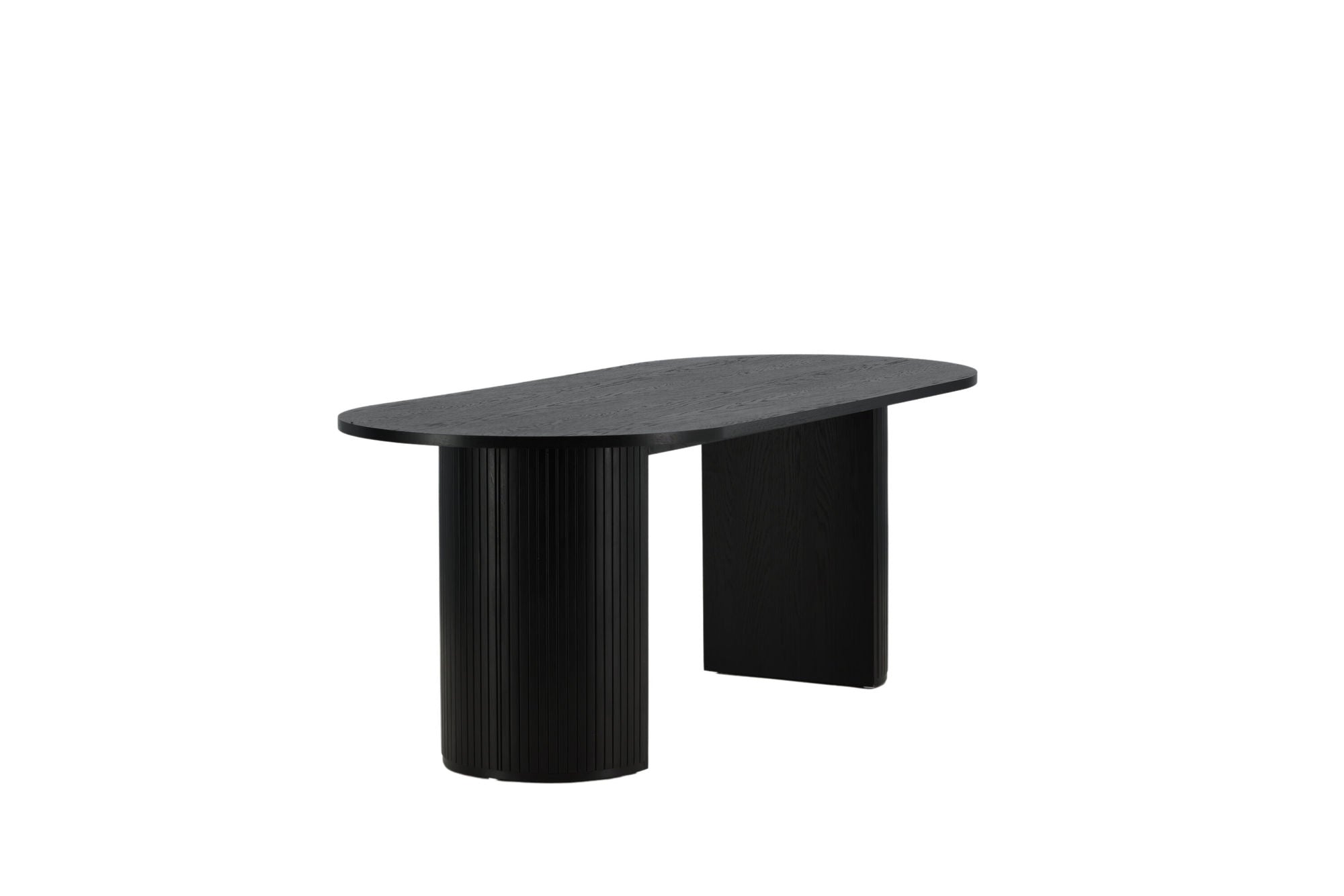 Venture Home Bianca Oval spisebord - Black / Black Veneer