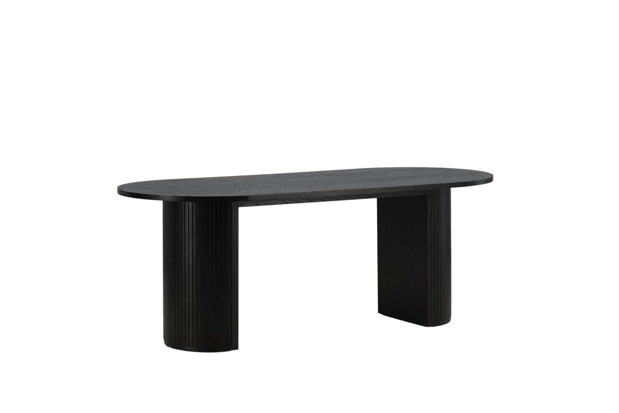 Venture Home Bianca Oval spisebord - Black / Black Veneer