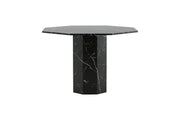 Venture Home Marbs rund spisebord - Black / Black Glass Marble