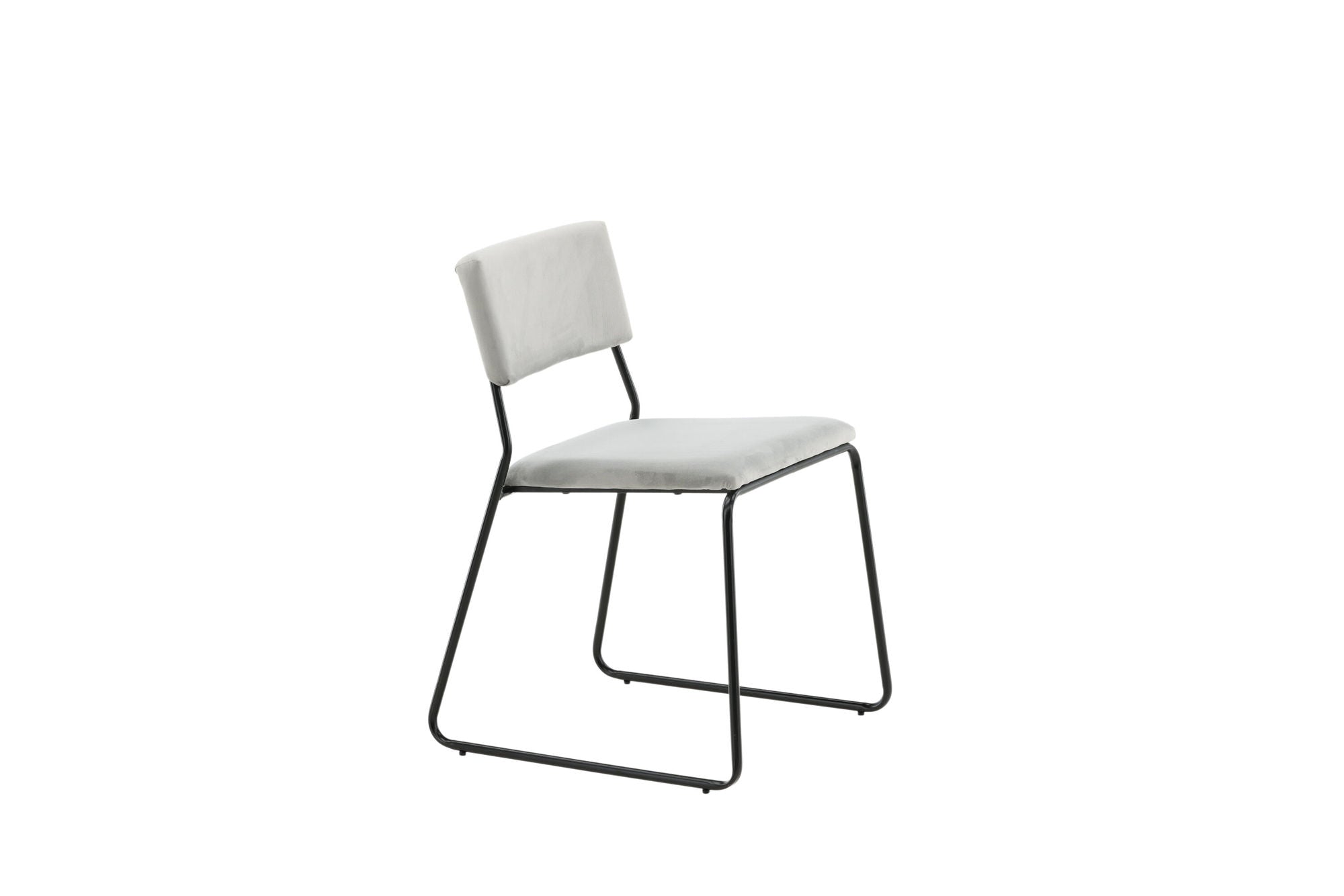 Venture Home Kenth stol 2-pack - Black / Light Grey Velvet