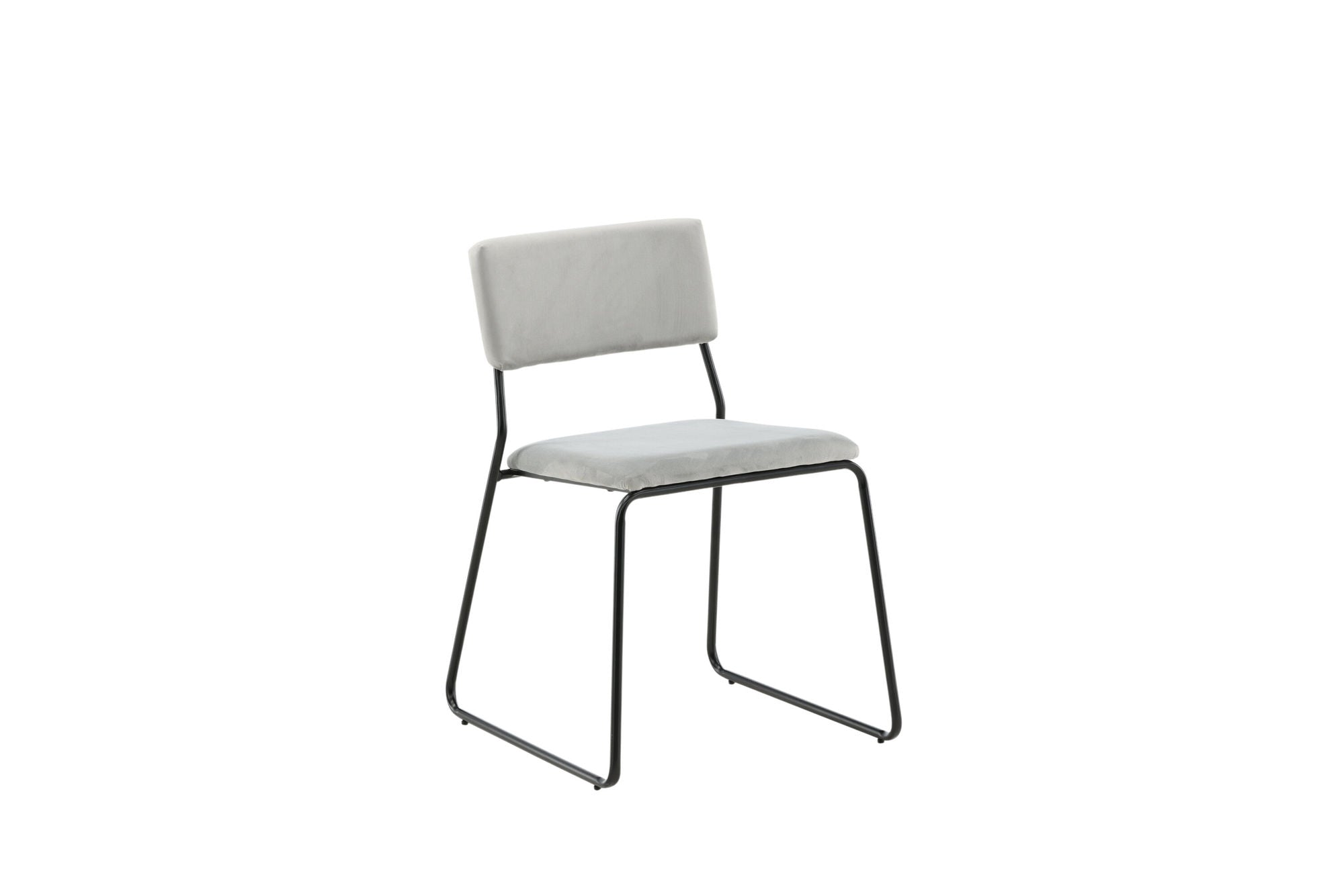 Venture Home Kenth stol 2-pack - Black / Light Grey Velvet