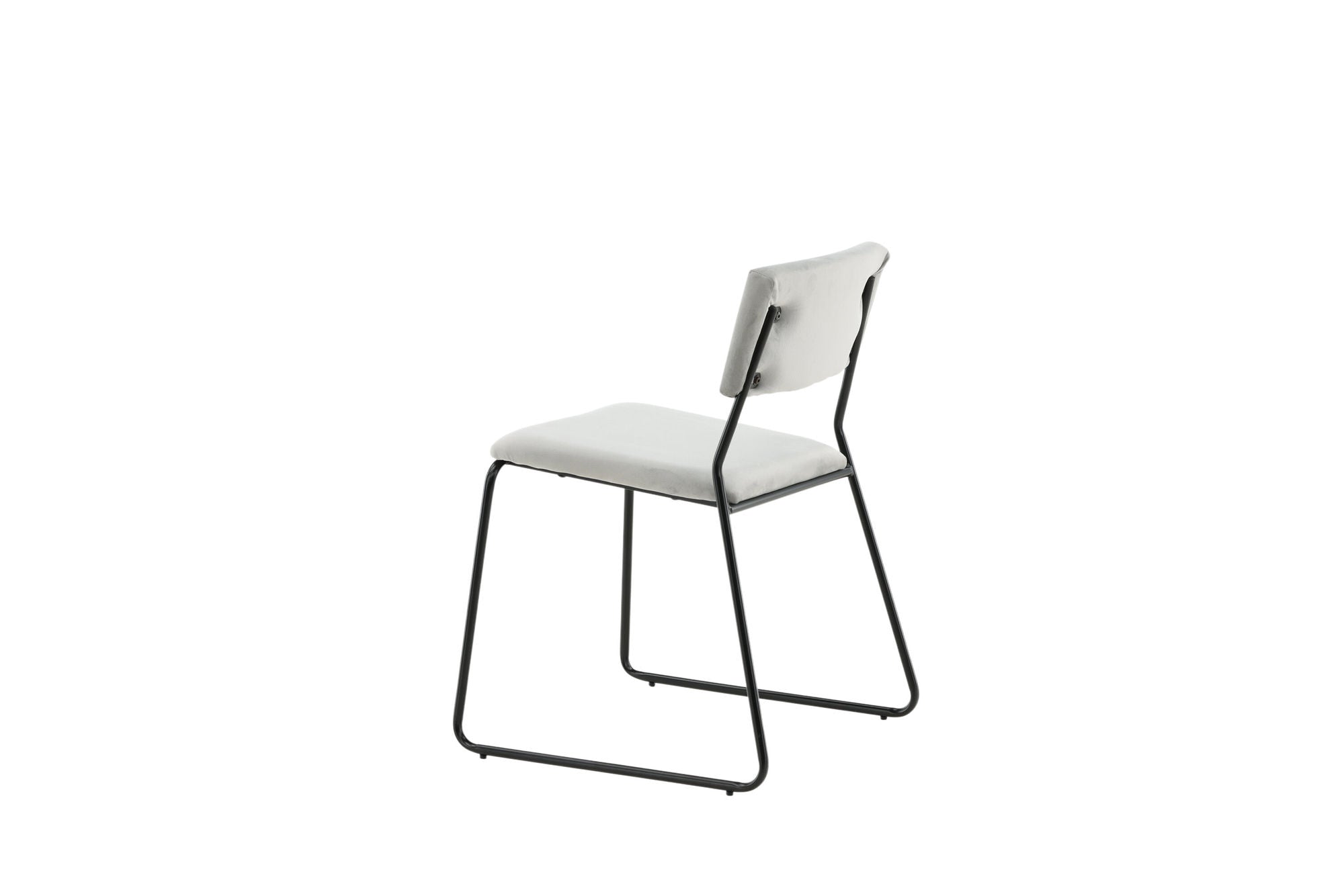Venture Home Kenth stol 2-pack - Black / Light Grey Velvet