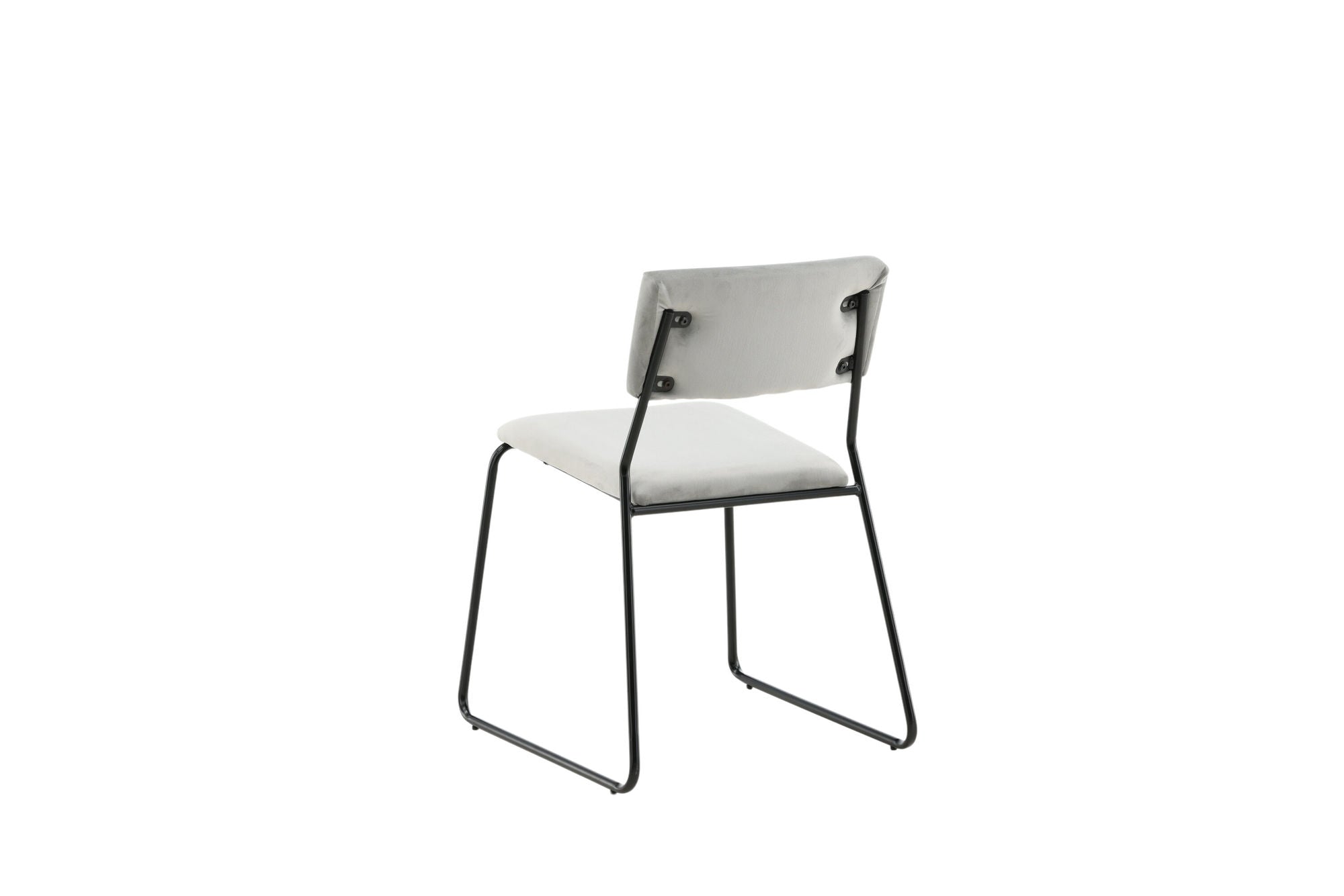 Venture Home Kenth stol 2-pack - Black / Light Grey Velvet
