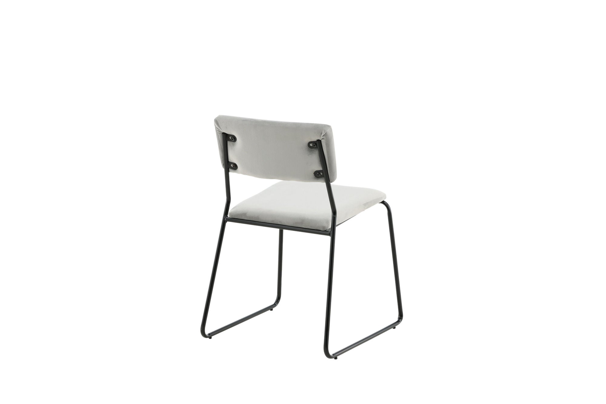 Venture Home Kenth stol 2-pack - Black / Light Grey Velvet