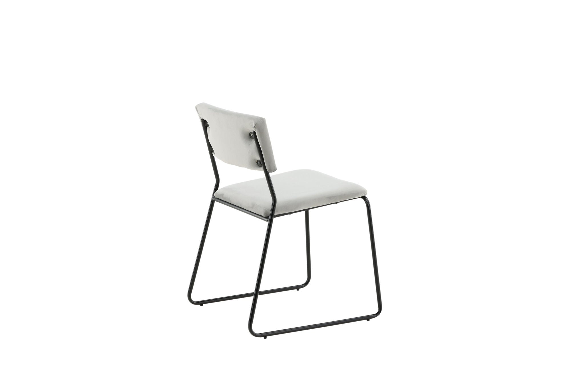 Venture Home Kenth stol 2-pack - Black / Light Grey Velvet
