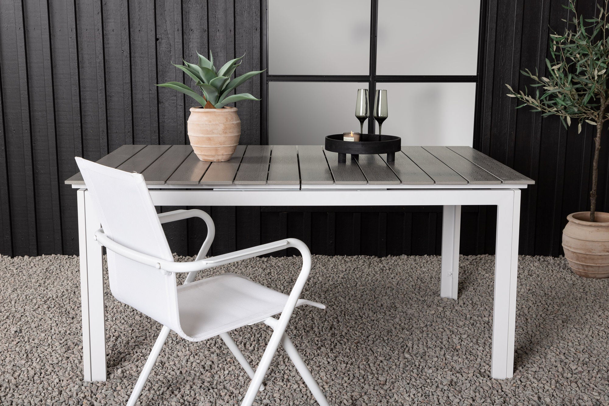 Venture Home Levels bord 160/240 - White/Grey