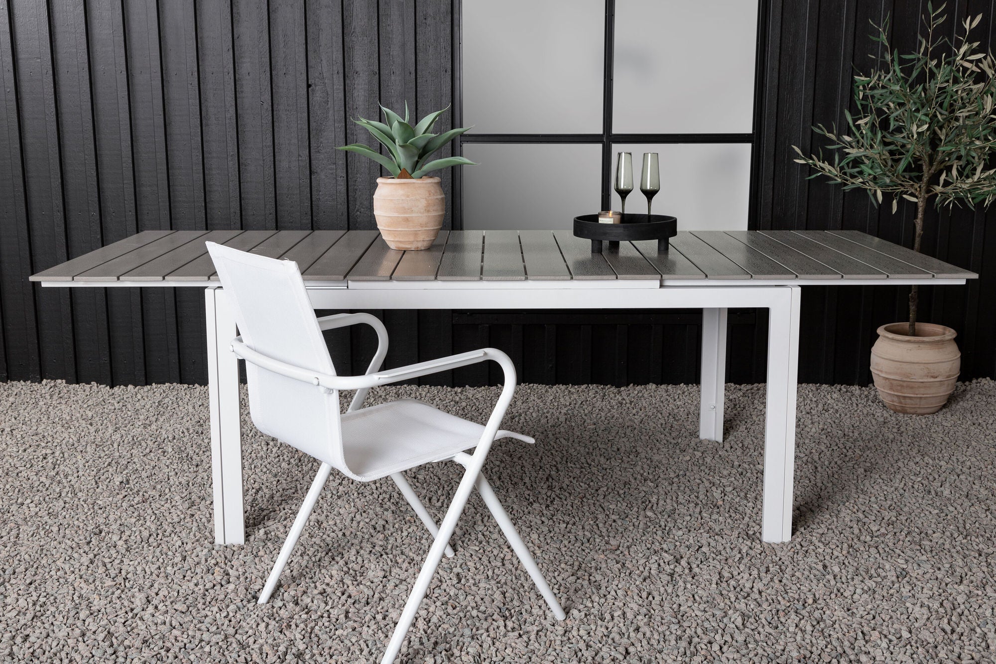 Venture Home Levels bord 160/240 - White/Grey