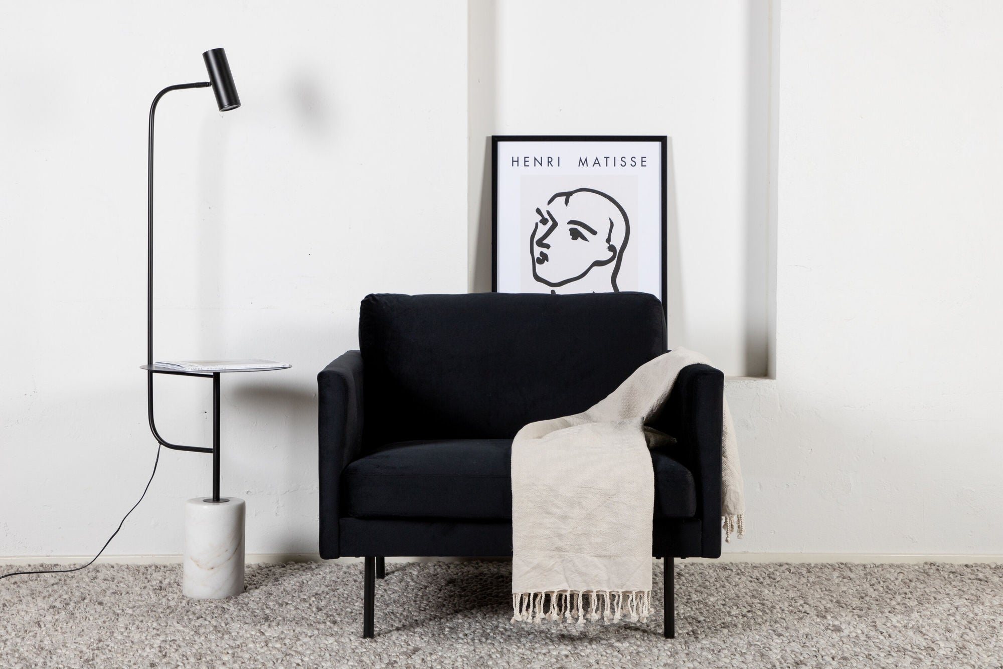 Venture Home Zoom stol - Black / Black Velvet
