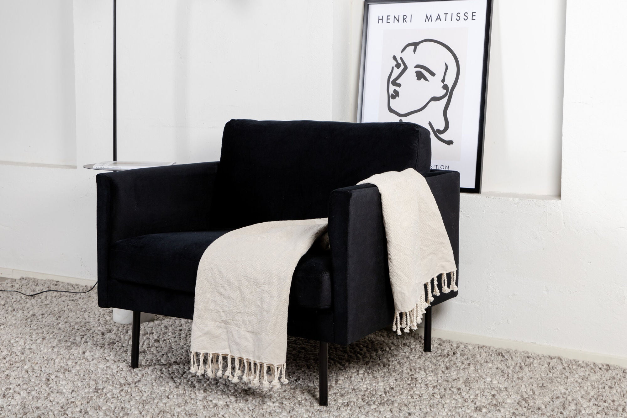 Venture Home Zoom stol - Black / Black Velvet