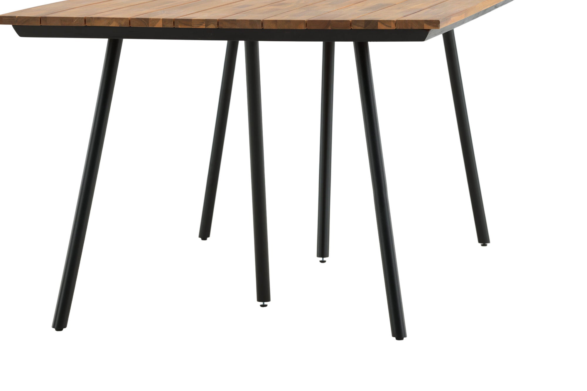 Venture Home Chan spisebord - Black Steel / Acacia (teak look) - 200cm