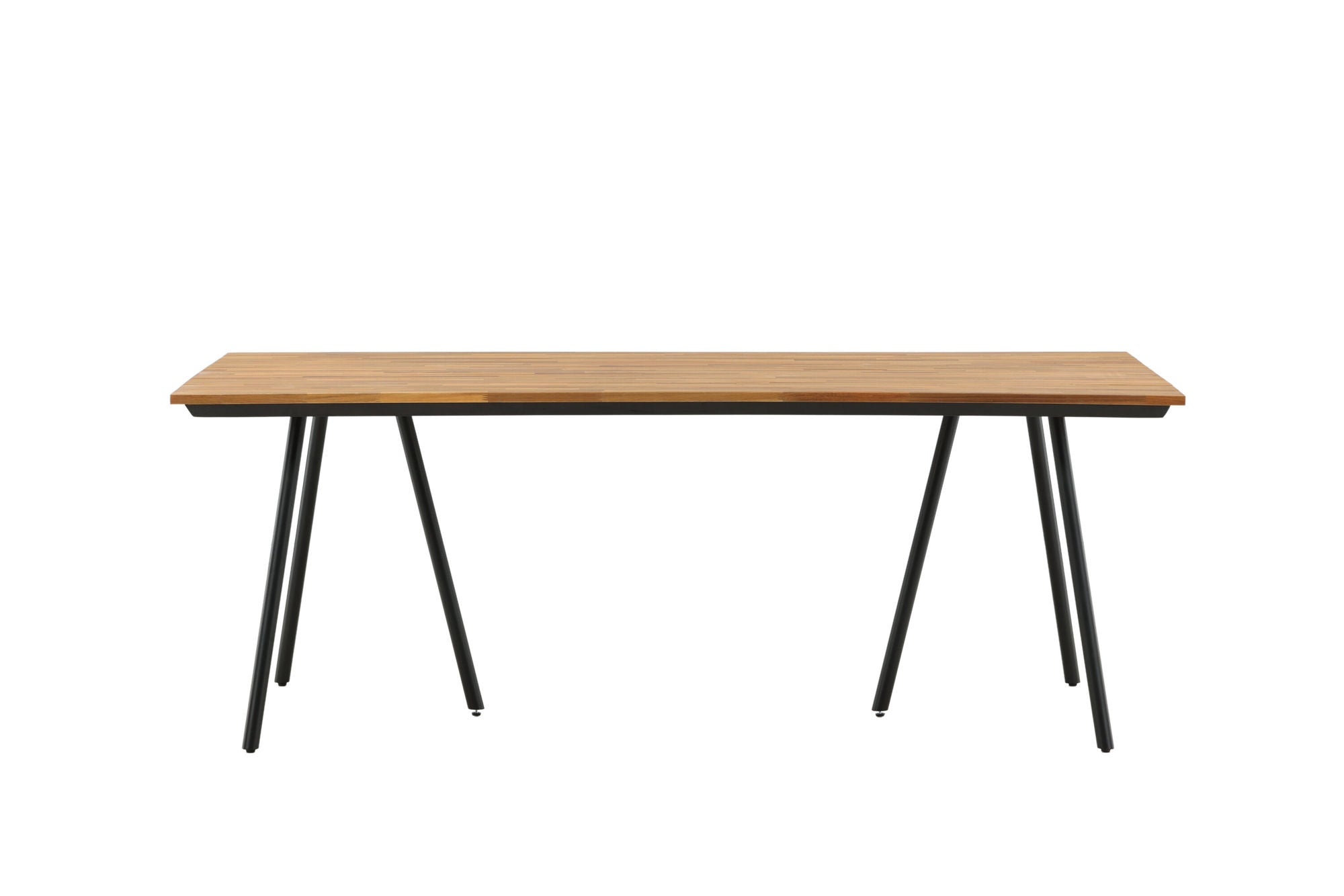 Venture Home Chan spisebord - Black Steel / Acacia (teak look) - 200cm