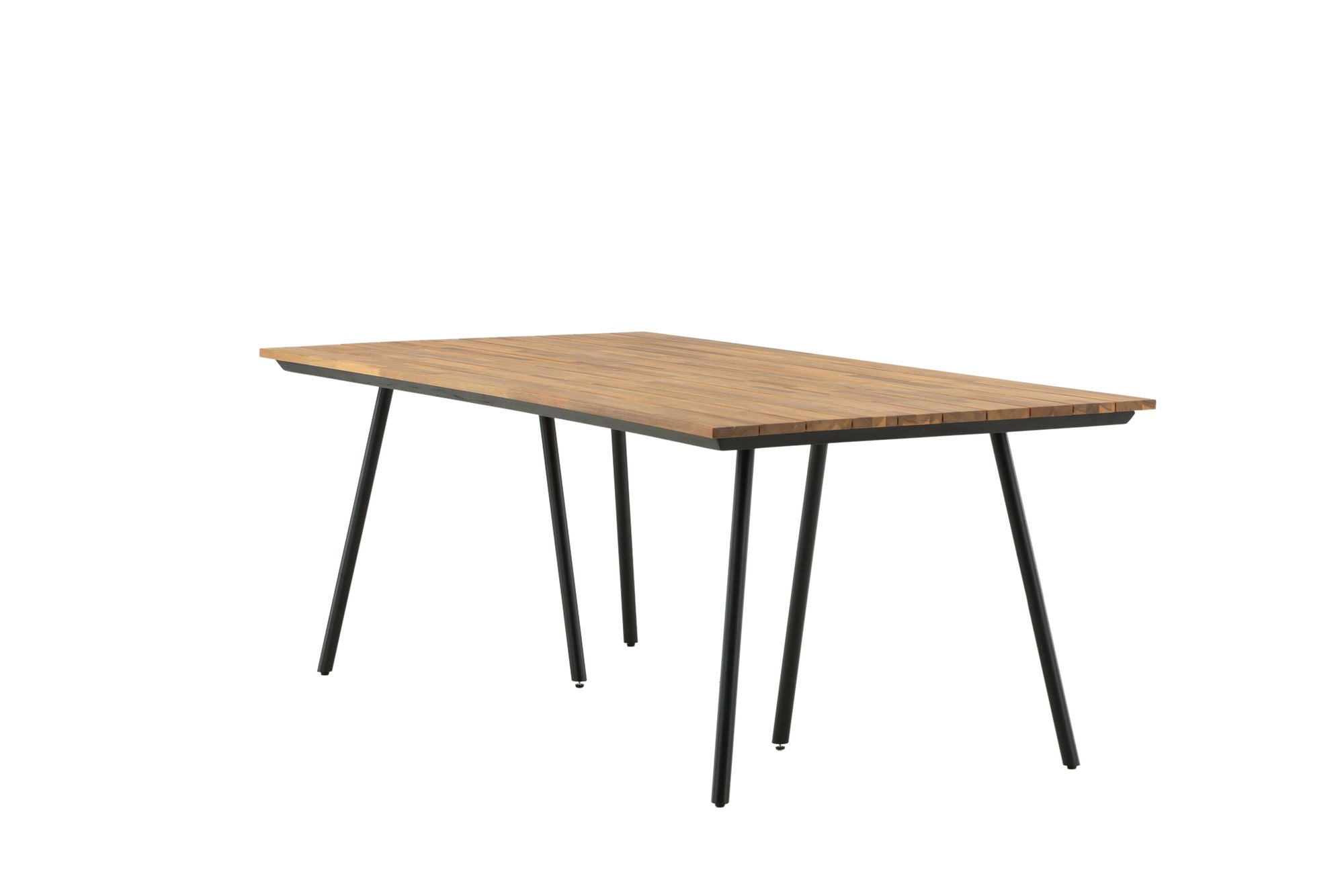Venture Home Chan spisebord - Black Steel / Acacia (teak look) - 200cm