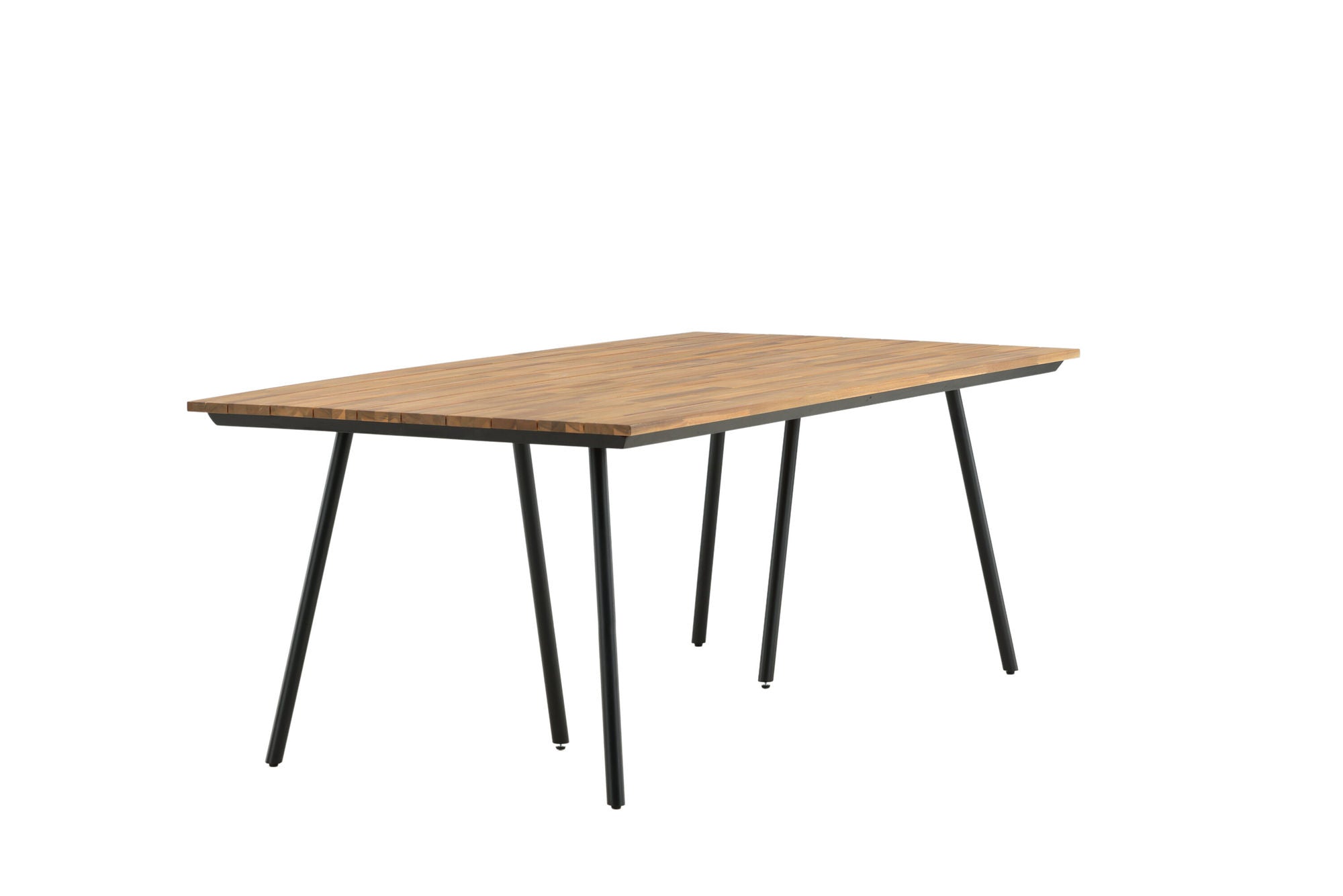 Venture Home Chan spisebord - Black Steel / Acacia (teak look) - 200cm