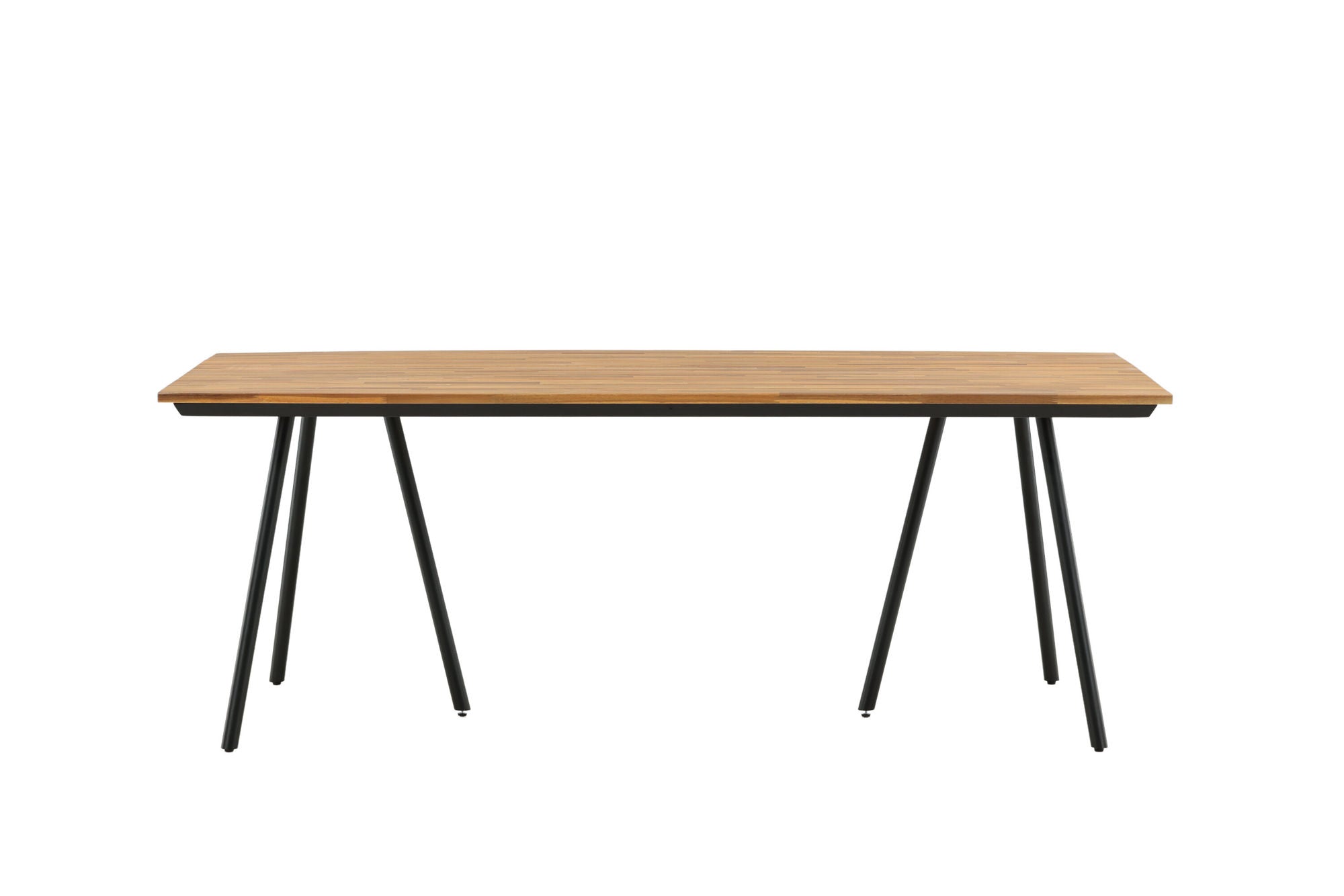 Venture Home Chan spisebord - Black Steel / Acacia (teak look) - 200cm