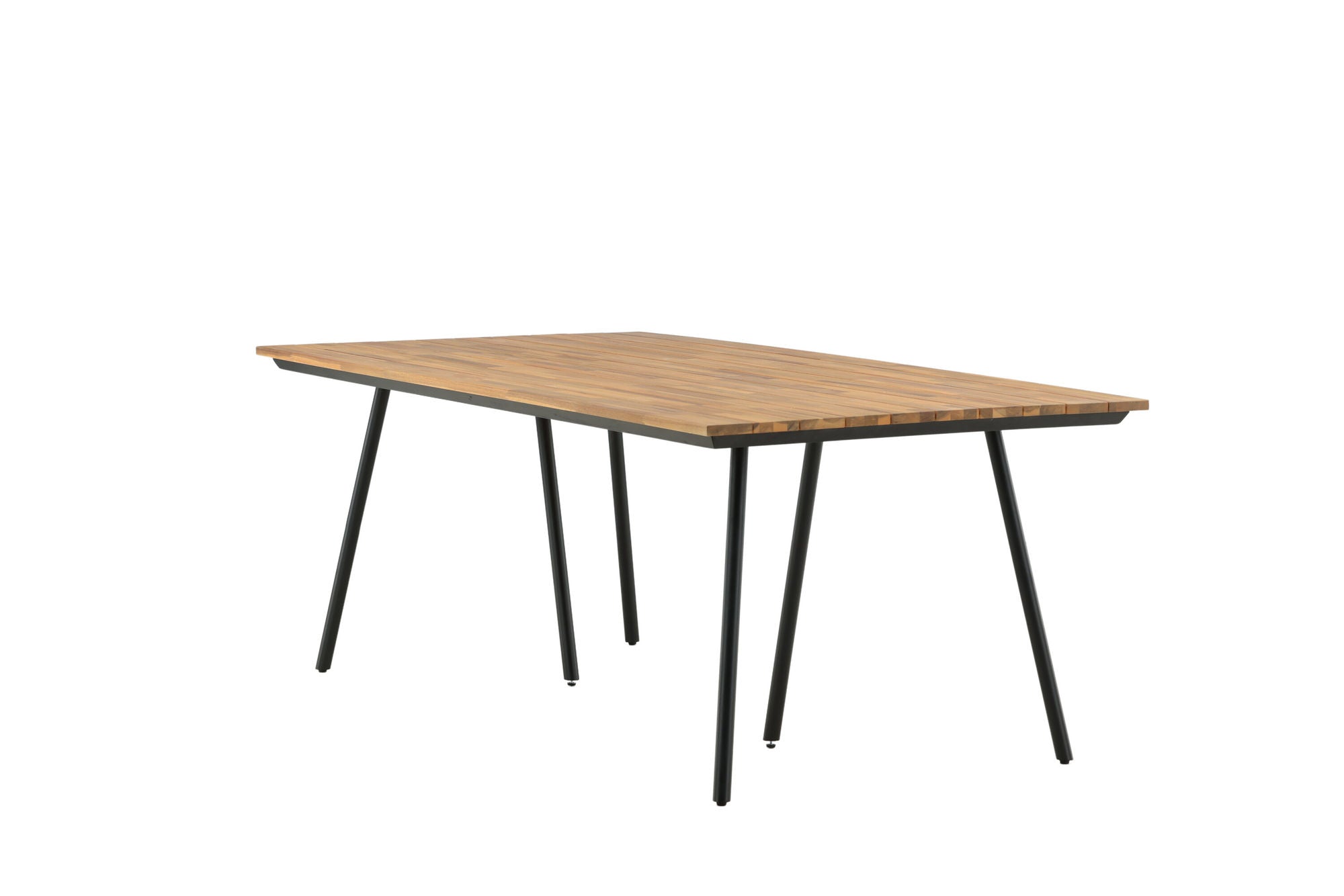 Venture Home Chan spisebord - Black Steel / Acacia (teak look) - 200cm
