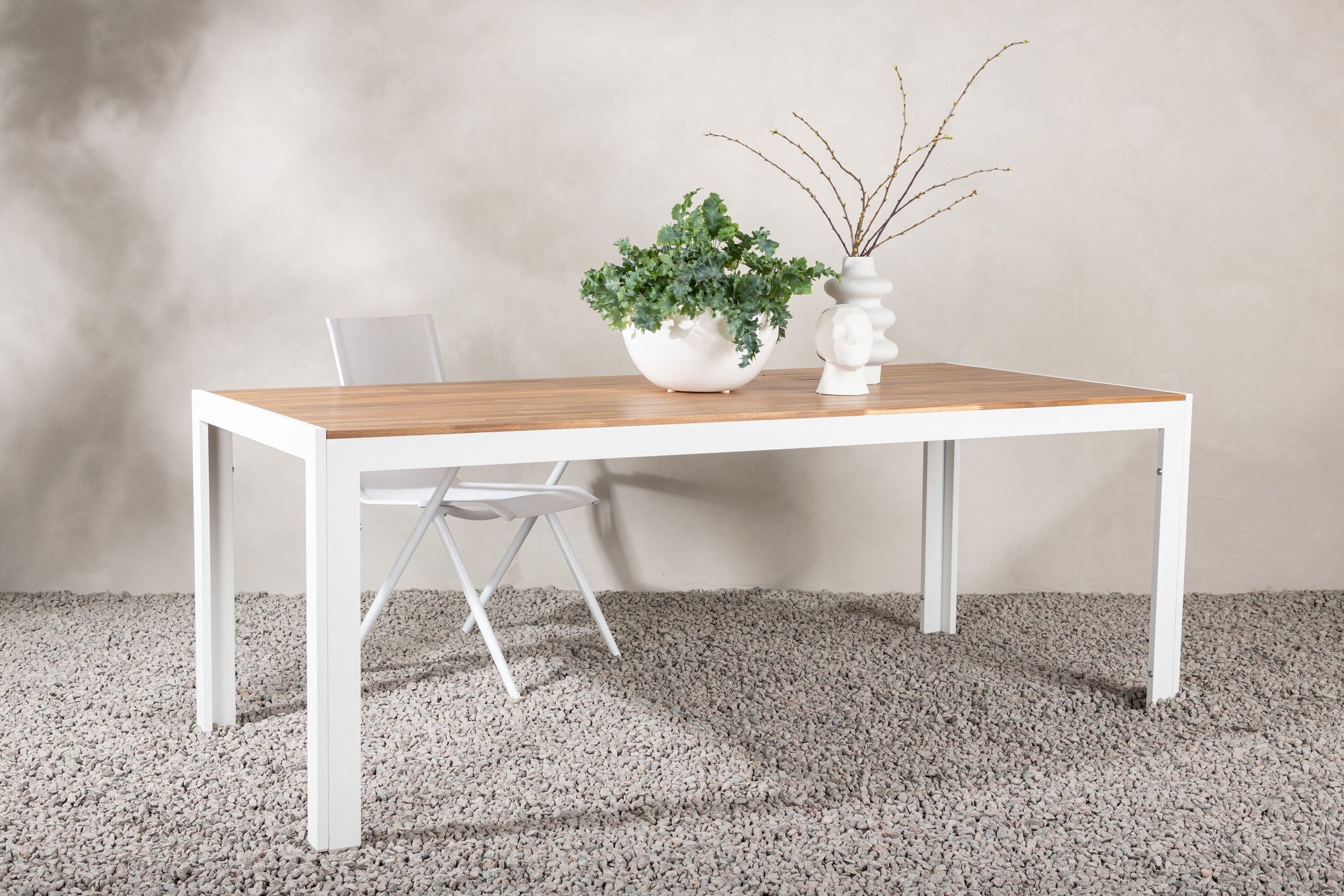 Venture Home Bois spisebord 200*100cm - White Alu / Acacia