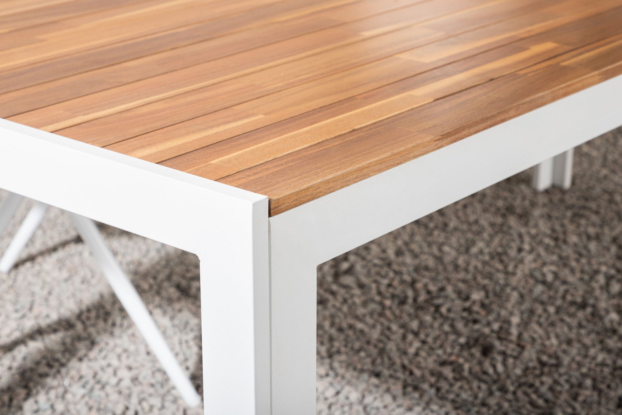 Venture Home Bois spisebord 200*100cm - White Alu / Acacia