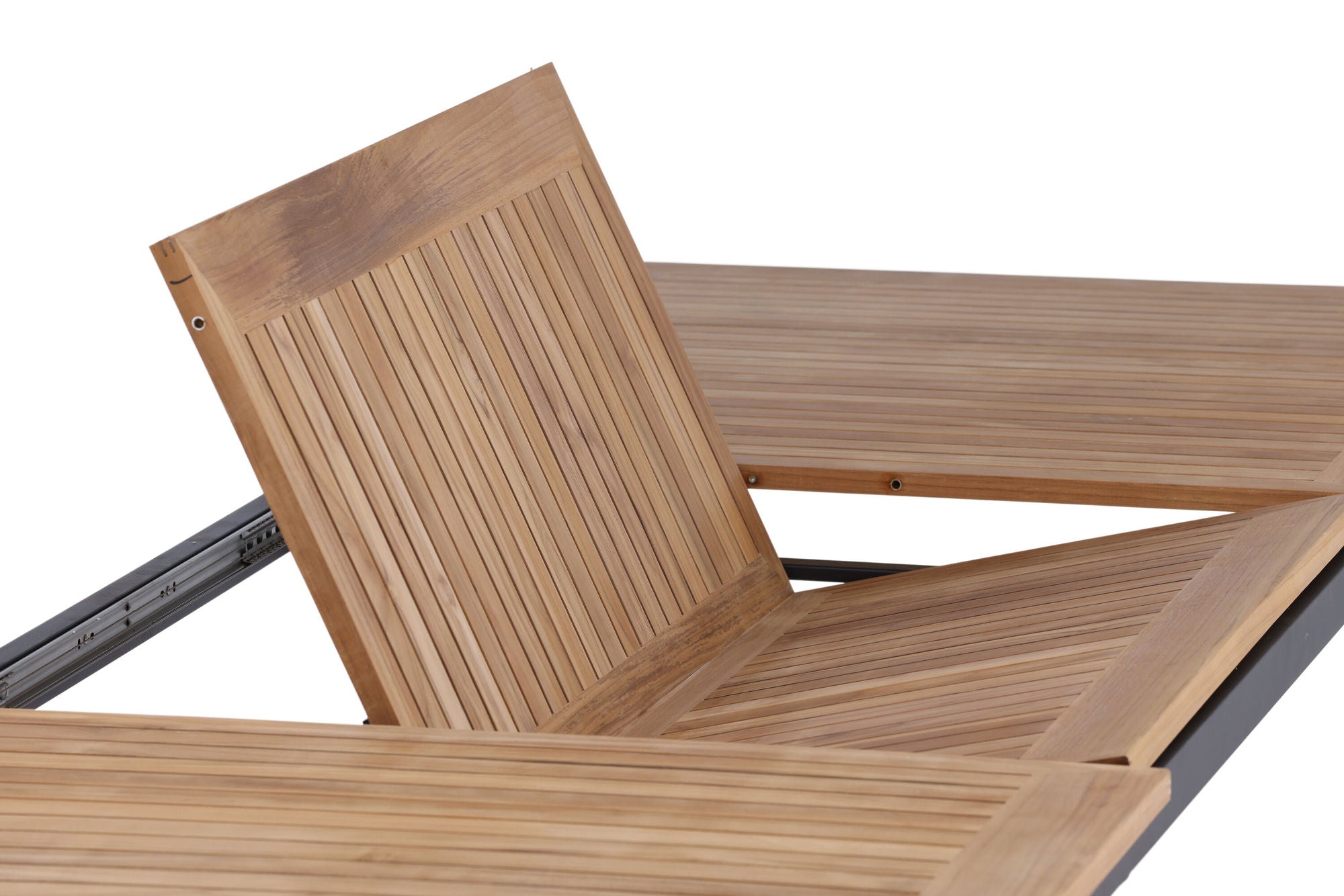 Venture Home Panama - bord - 224/324*100 - svart Alu/Teak