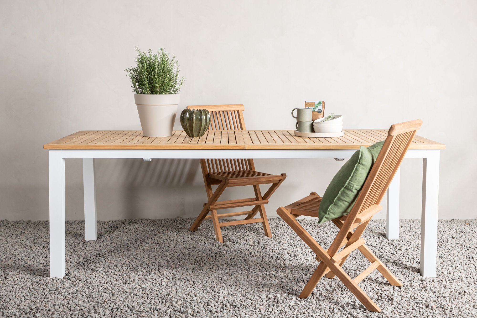 Venture Home Panama bord 224/324 - White/Teak
