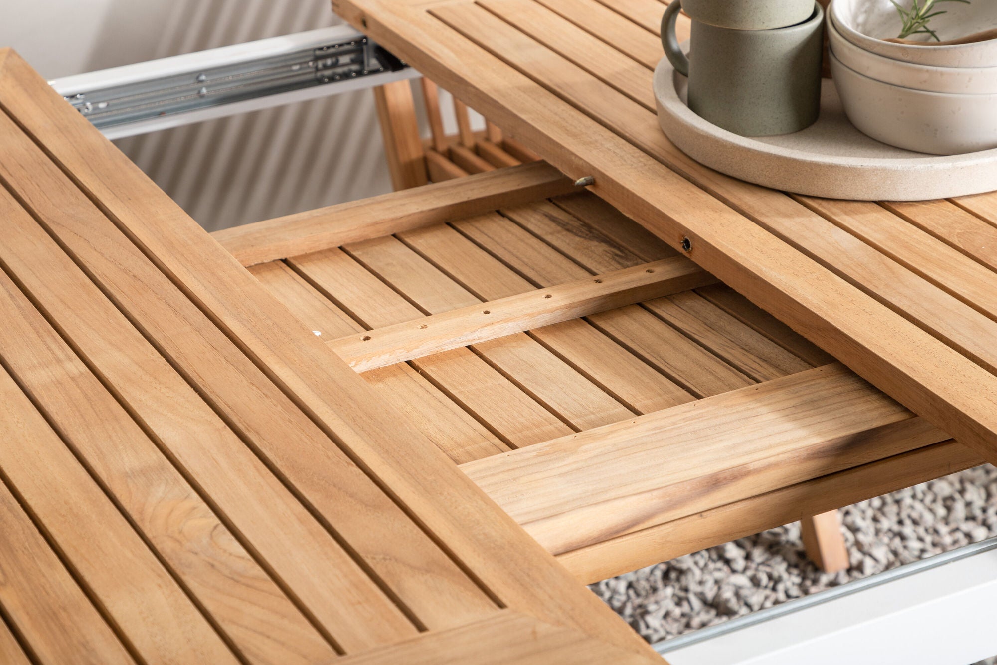 Venture Home Panama bord 224/324 - White/Teak