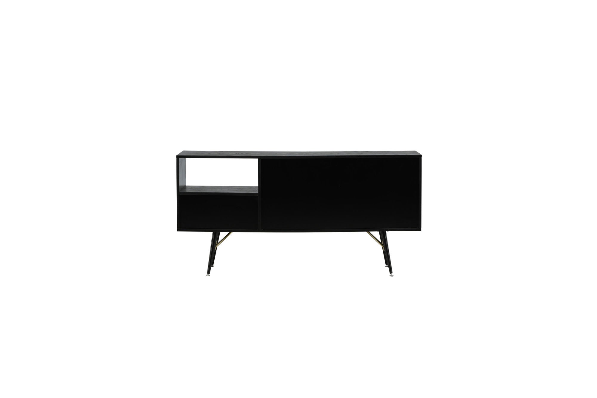 Venture Home Gold skab unit - Black Veneer - Black Legs - Brass details