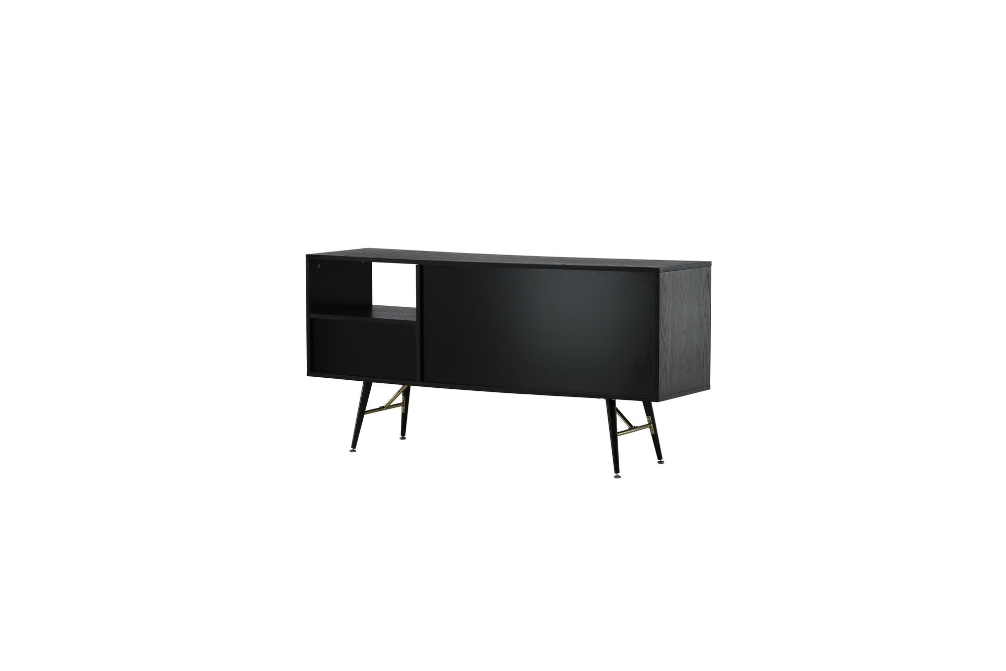 Venture Home Gold skab unit - Black Veneer - Black Legs - Brass details