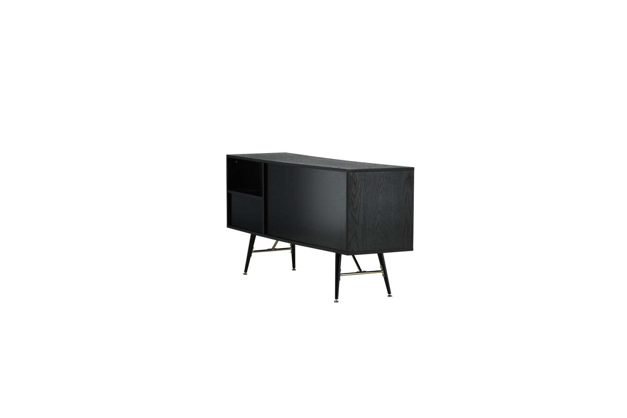 Venture Home Gold skab unit - Black Veneer - Black Legs - Brass details