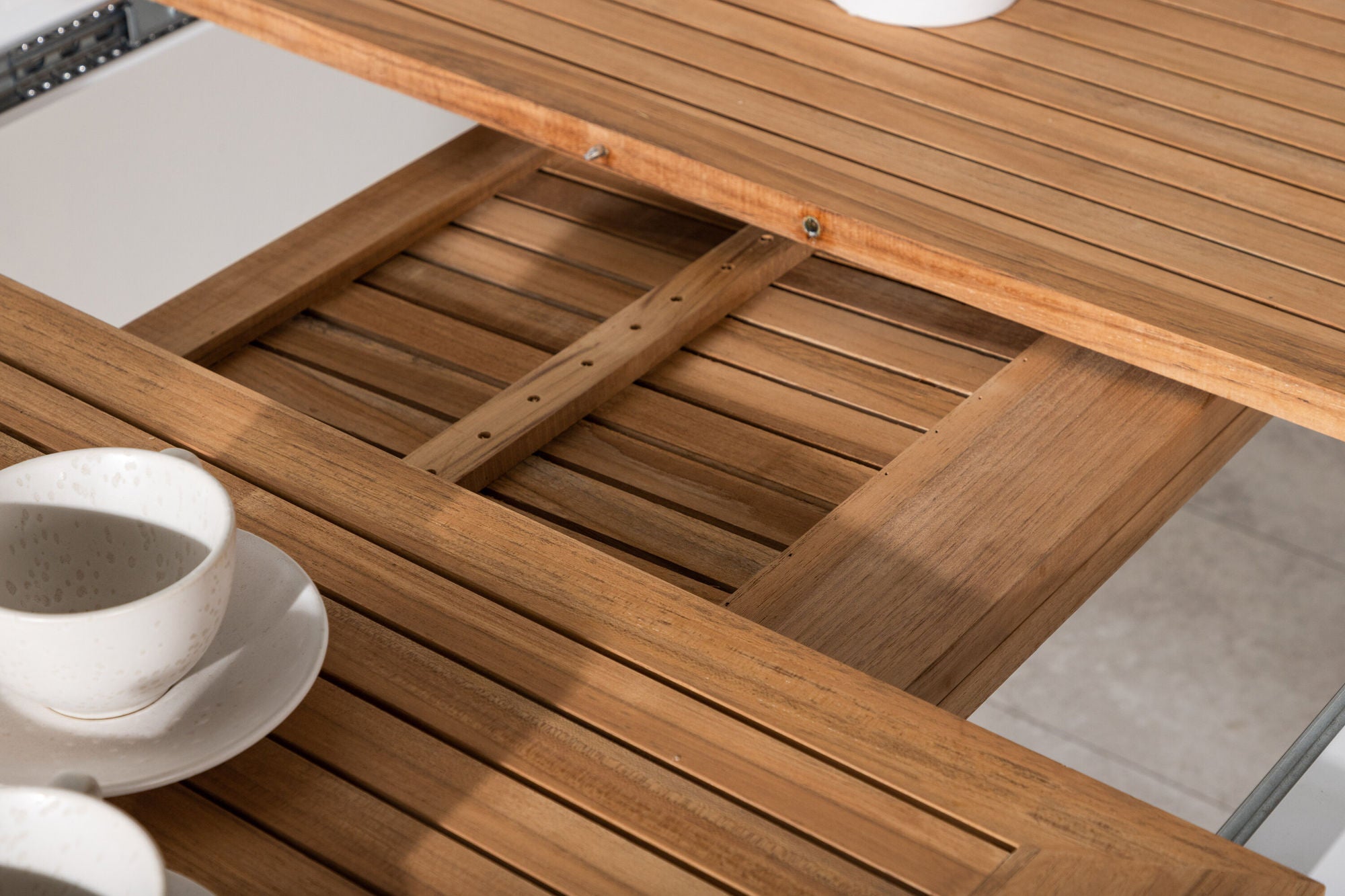 Venture Home Panama bord 160/240 - White/Teak ersätter 6023-550L
