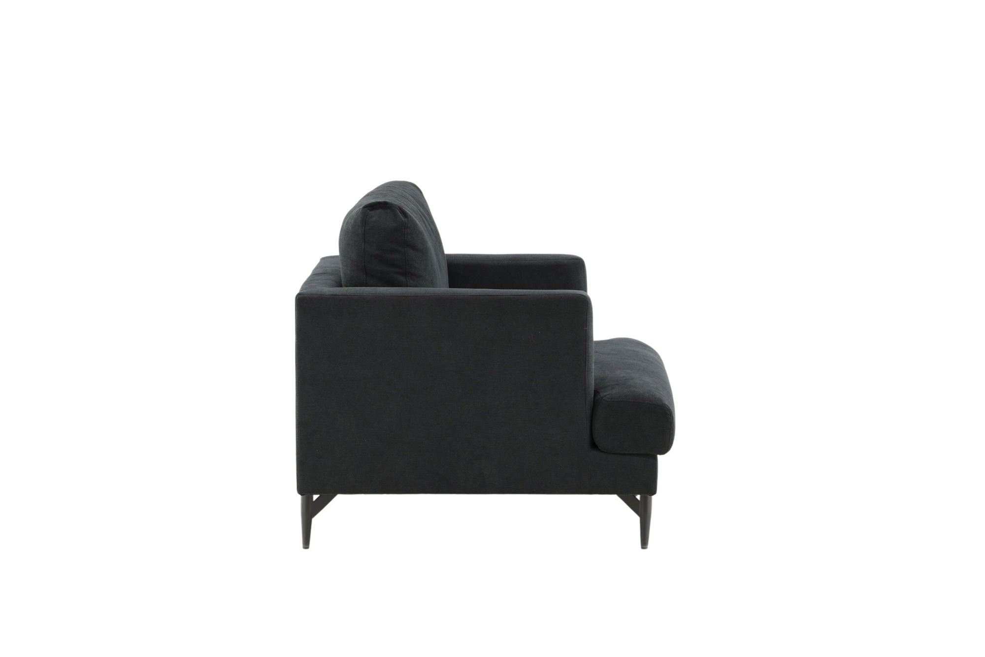 Venture Home Sofia Single Sofa - Black / Black Fabric