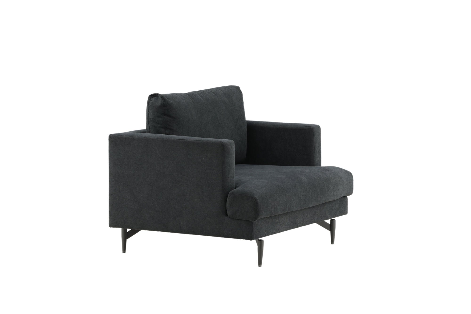Venture Home Sofia Single Sofa - Black / Black Fabric