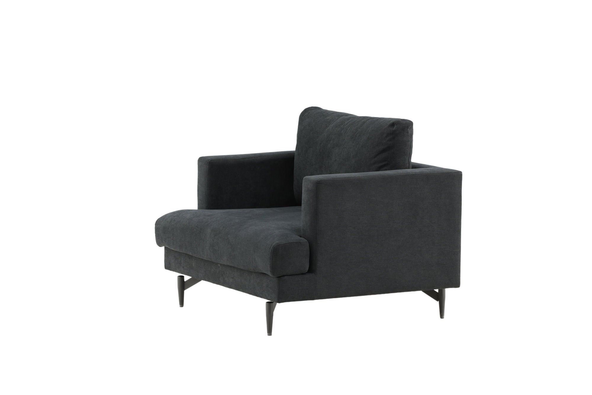 Venture Home Sofia Single Sofa - Black / Black Fabric