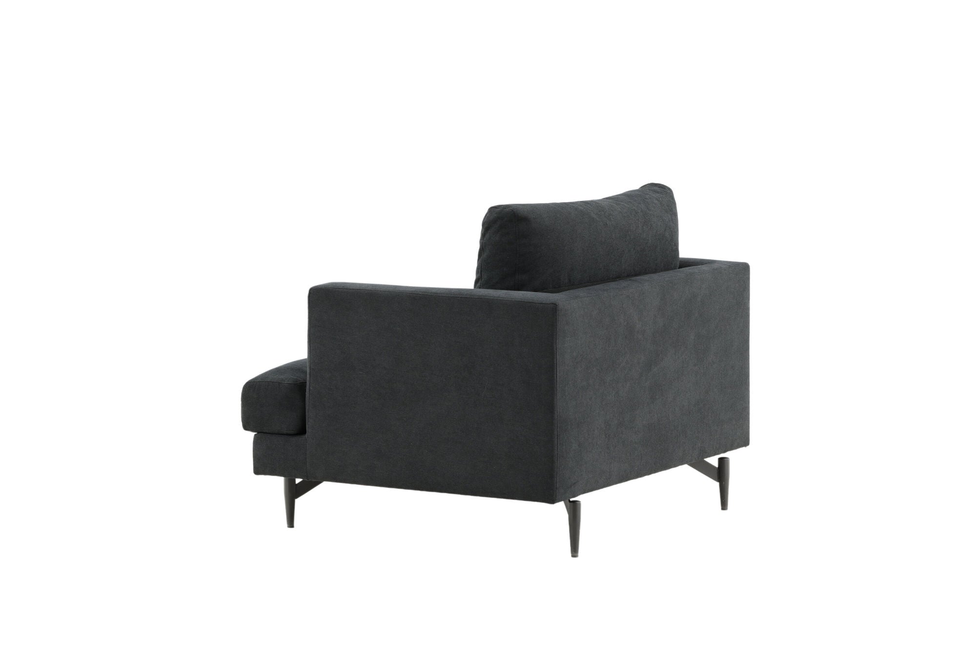 Venture Home Sofia Single Sofa - Black / Black Fabric