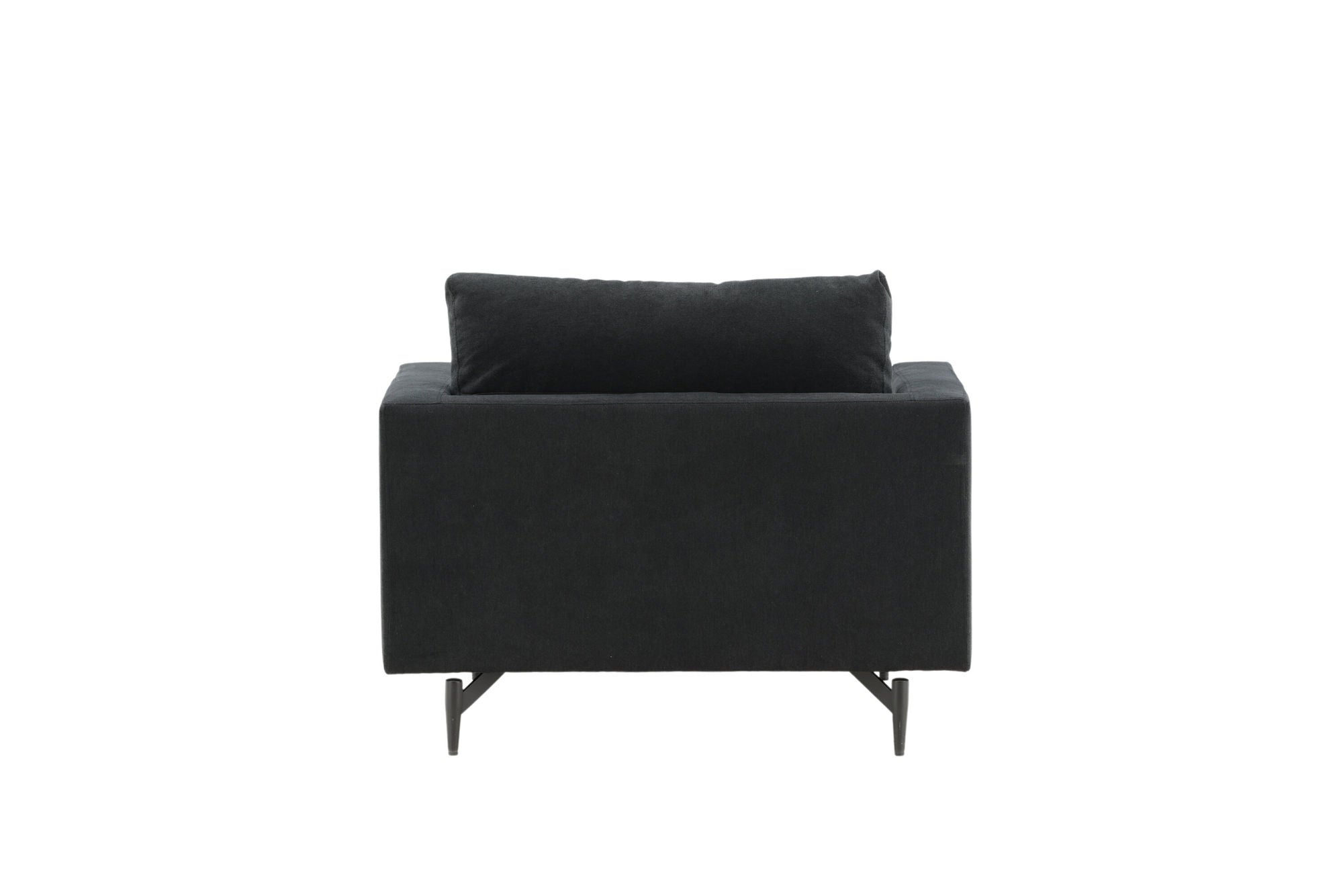 Venture Home Sofia Single Sofa - Black / Black Fabric