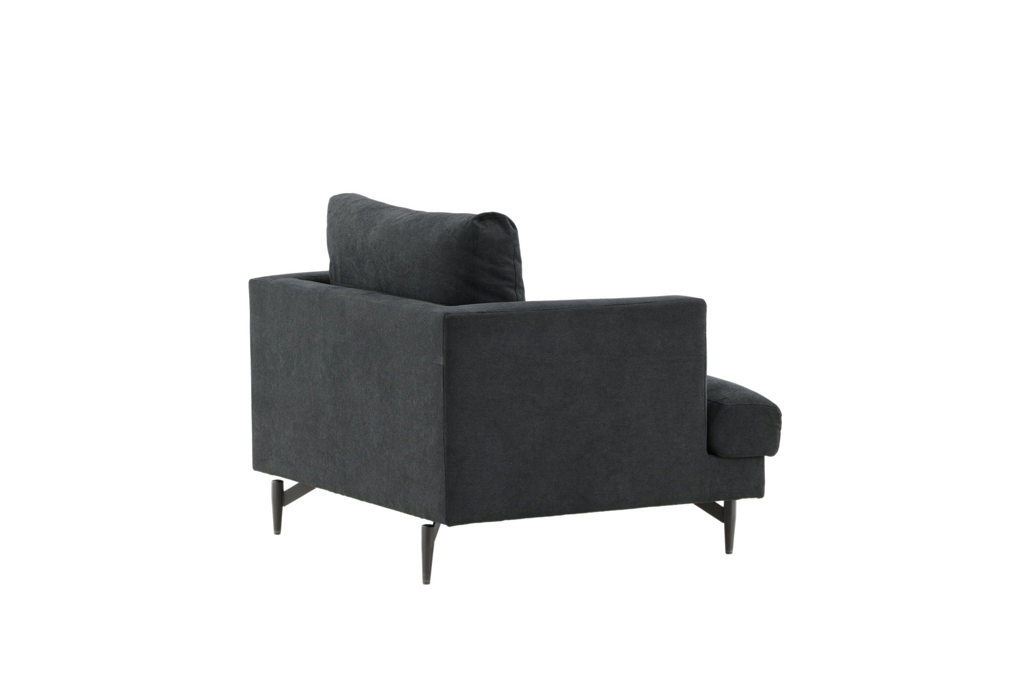 Venture Home Sofia Single Sofa - Black / Black Fabric