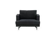 Venture Home Sofia Single Sofa - Black / Black Fabric