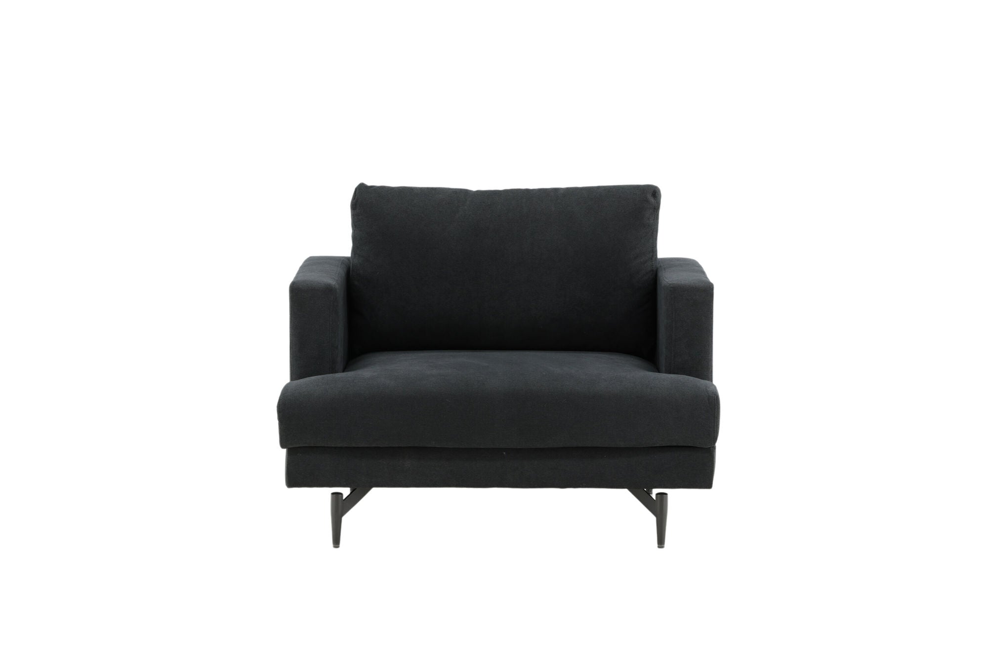 Venture Home Sofia Single Sofa - Black / Black Fabric