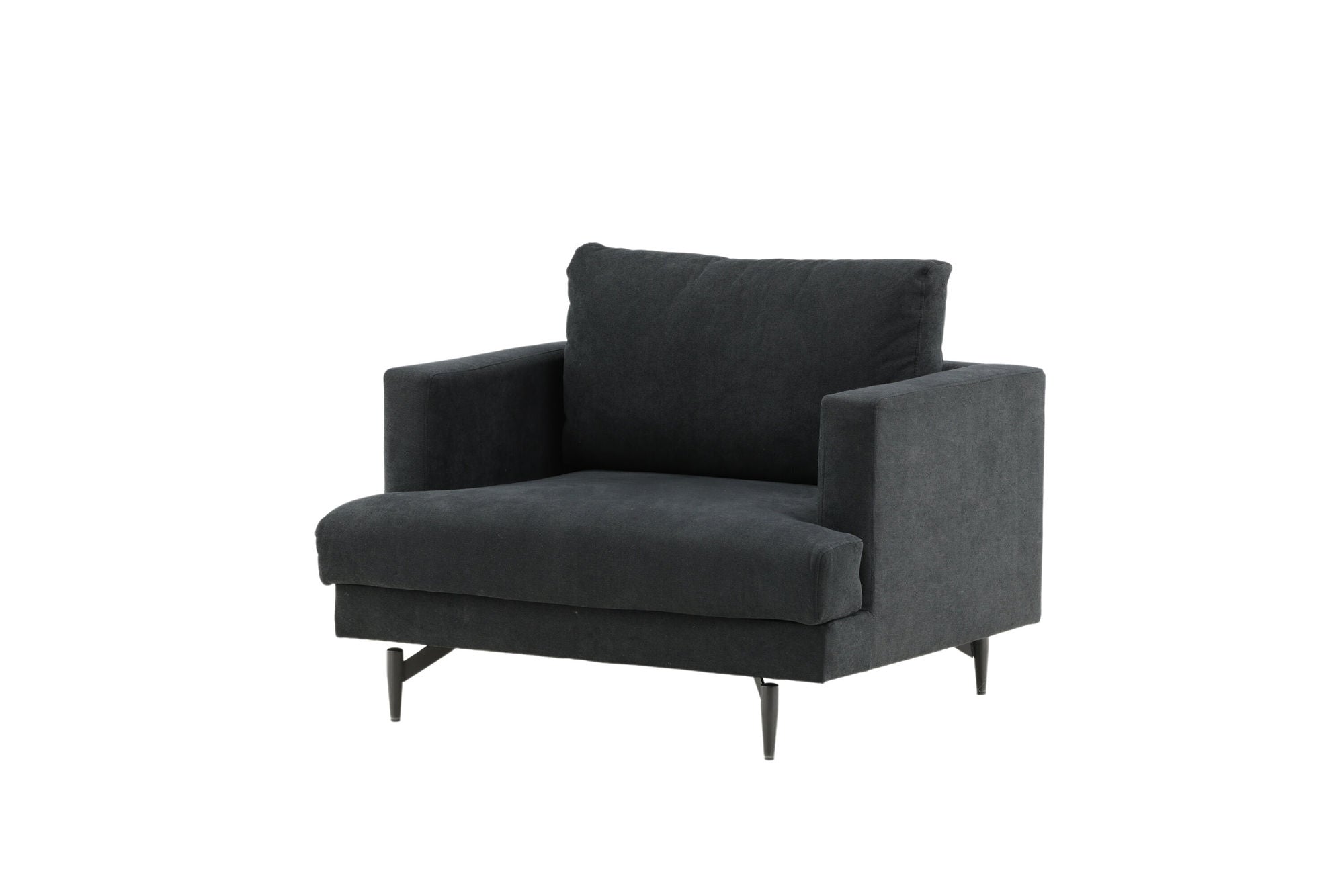 Venture Home Sofia Single Sofa - Black / Black Fabric
