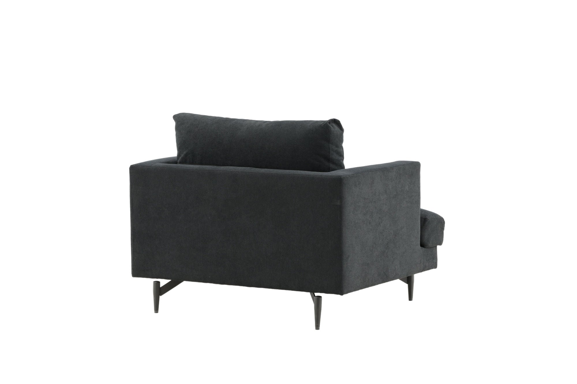 Venture Home Sofia Single Sofa - Black / Black Fabric